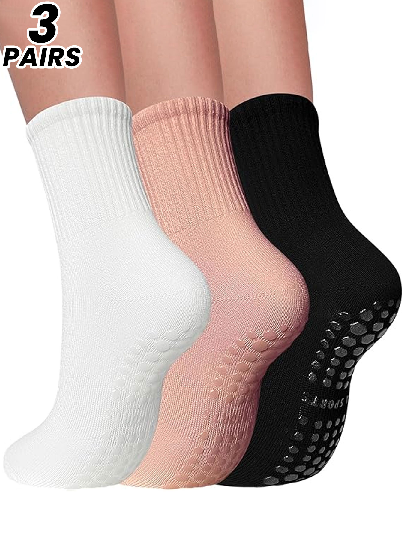 Grip Sock Yoga - 3 pairs of professional yoga socks