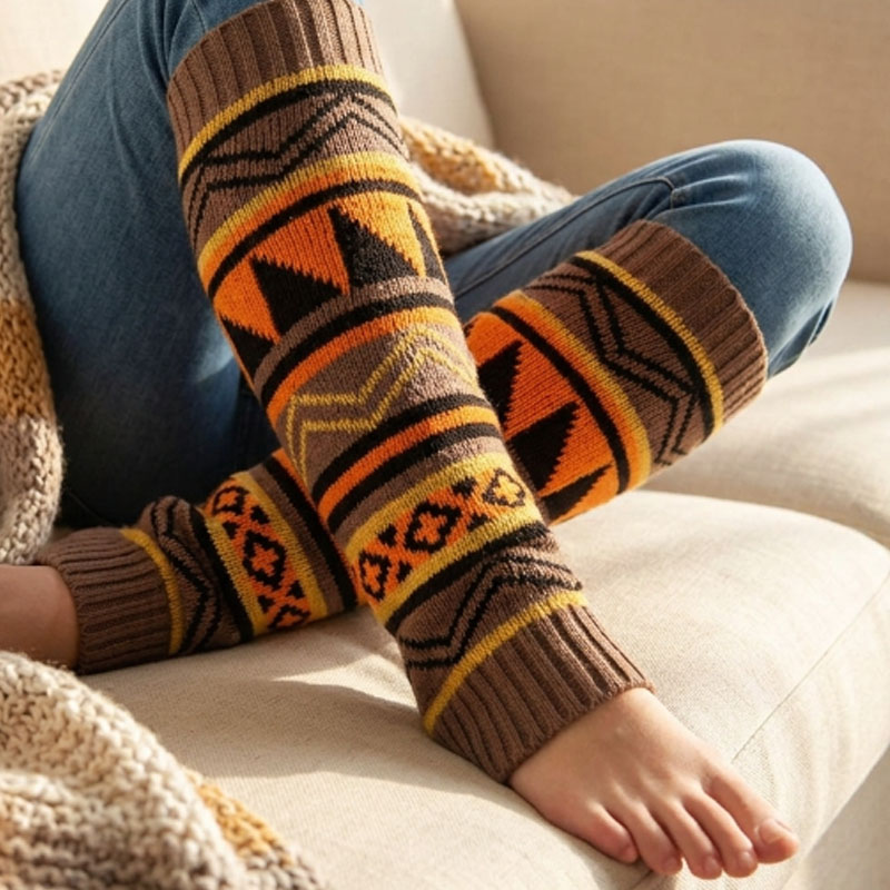 1-4Pairs Bohemian Chunky Knit  - Boot Sock Slouchy recension och pris