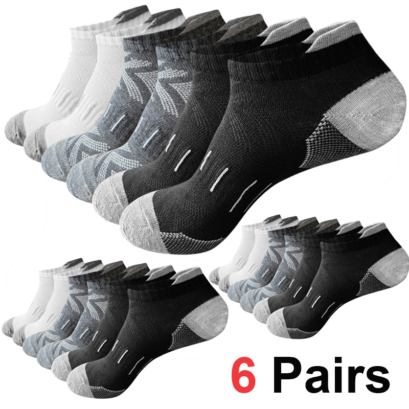 6Pairs Men's Arrow Print Ankle - Athletic Sock Cushion recension och pris