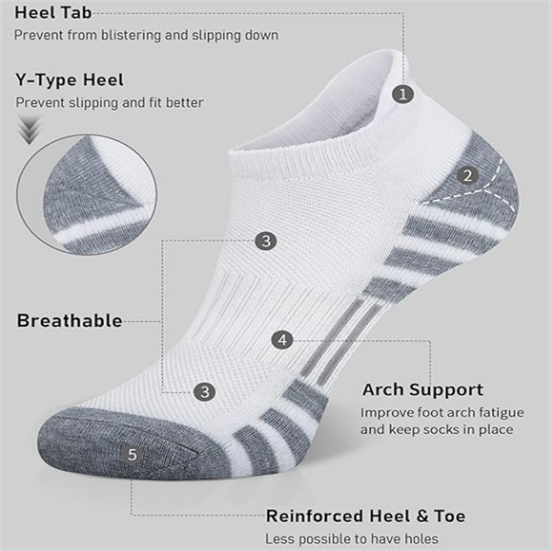6/12Pairs Ankle Athletic Runni - Athletic Sock Cushion recension och pris