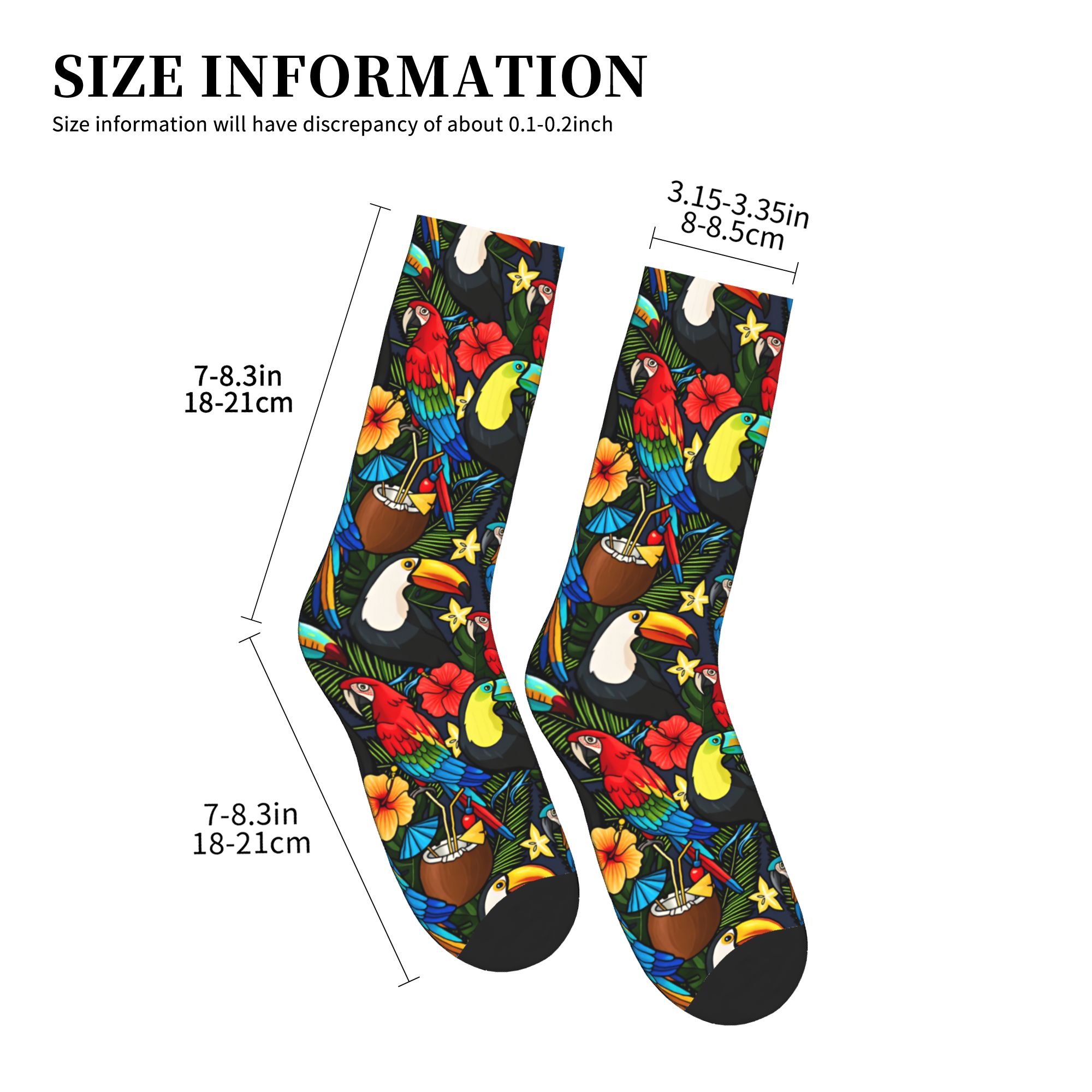 Tropical Macaw Toucan Fruit Fl - Dress Sock Men recension och pris